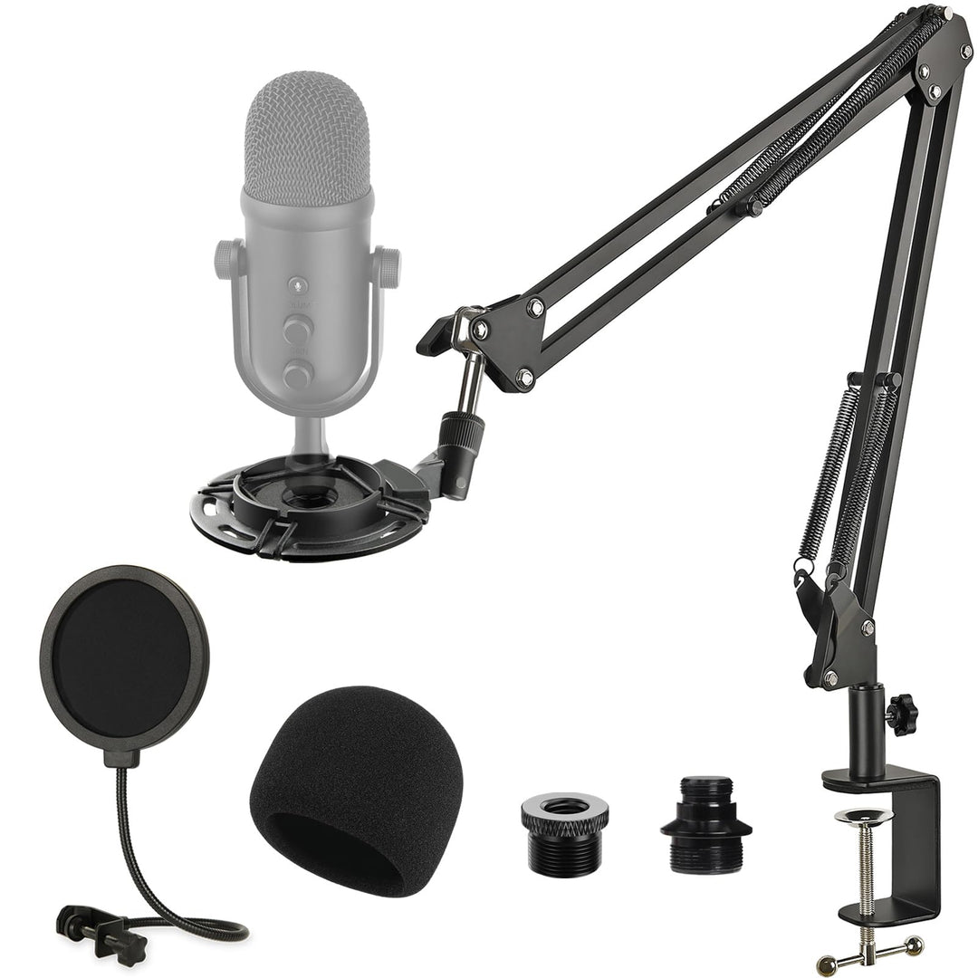 Razer Seiren V2 Pro Mikrofon Arm mit Pop Filter,Mikrofonhalter, Einstellbare Mikrofonständer mit Mik