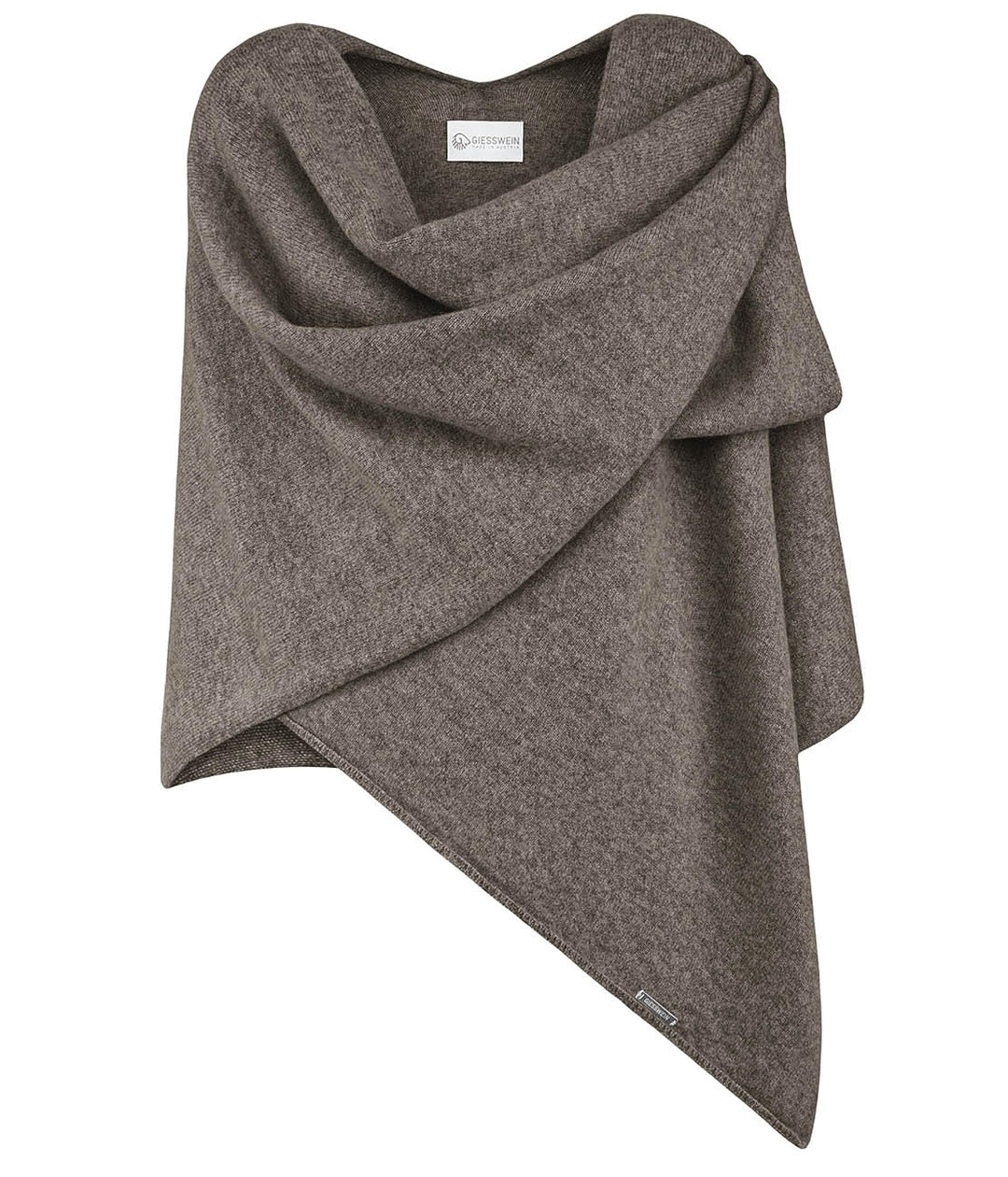 GIESSWEIN Merino Lambswool Cape - Eleganter Feinstrick Überwurf aus Lammwolle, Merinowolle Cape für