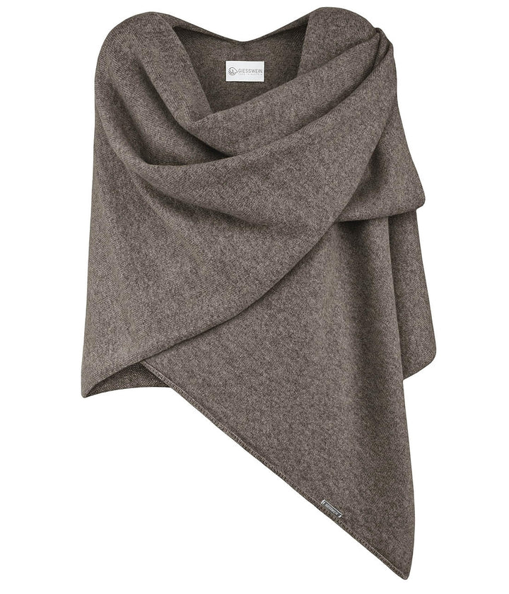 GIESSWEIN Merino Lambswool Cape - Eleganter Feinstrick Überwurf aus Lammwolle, Merinowolle Cape für