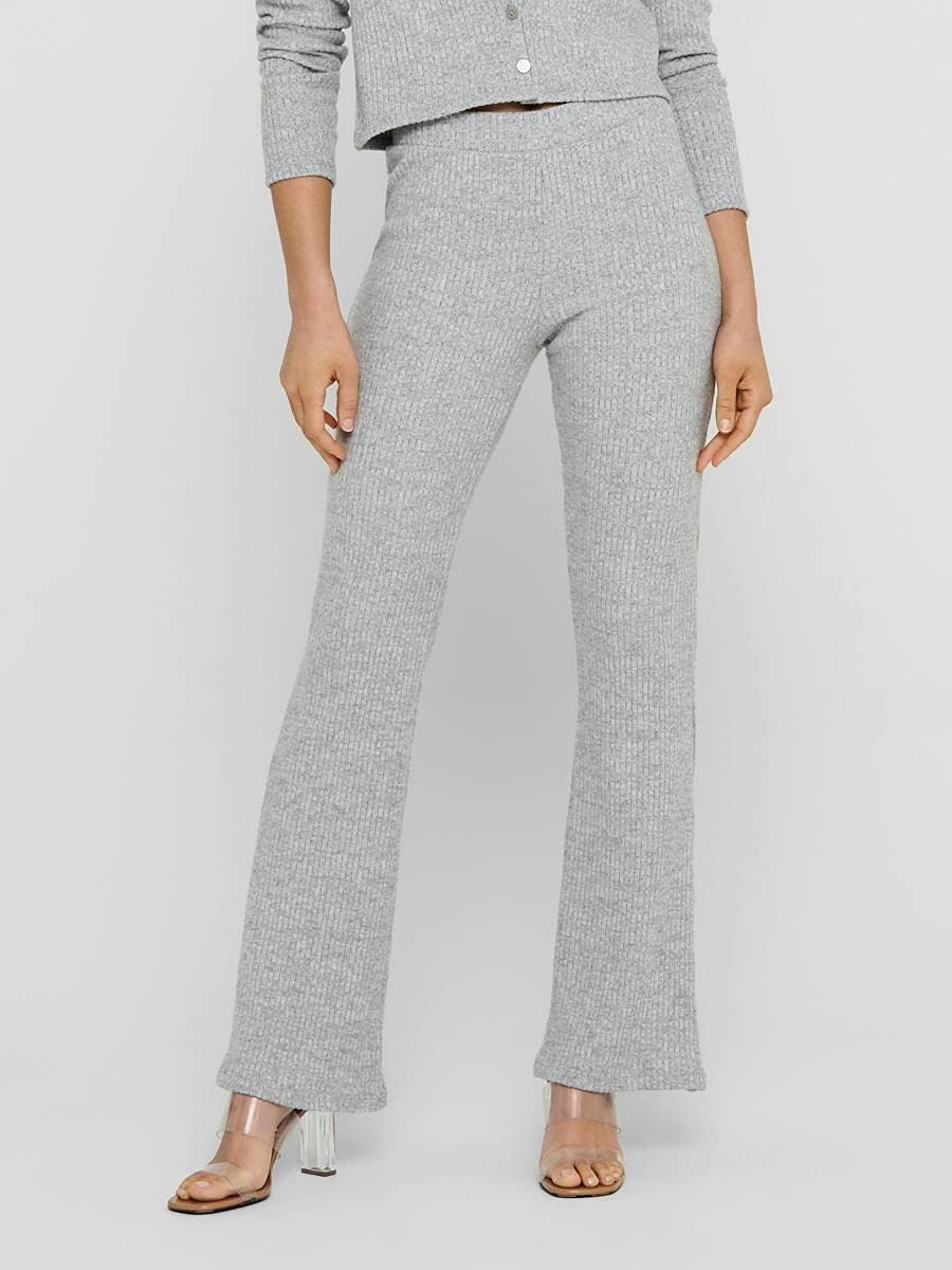 ONLY Female Hose Ausgestellte MLight Grey Melange