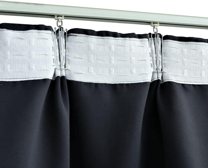 WIFESE 2 Stück Verdunkelungsvorhänge mit Haken 140x225 cm Anthrazit Vorhang Blickdicht Gardine Curta
