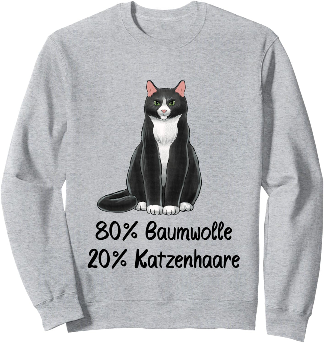 Katzenpulli Katzen Pulli 80% Baumwolle 20% Katzenhaare Sweatshirt