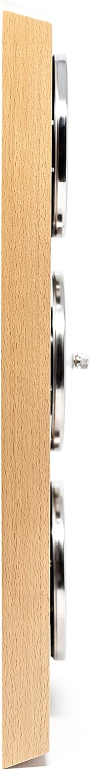 Fischer Wetterstation, Holz, Beech Wood Natural, 30 x 15.5 x 34 cm Buche-Natur, Buche-Natur