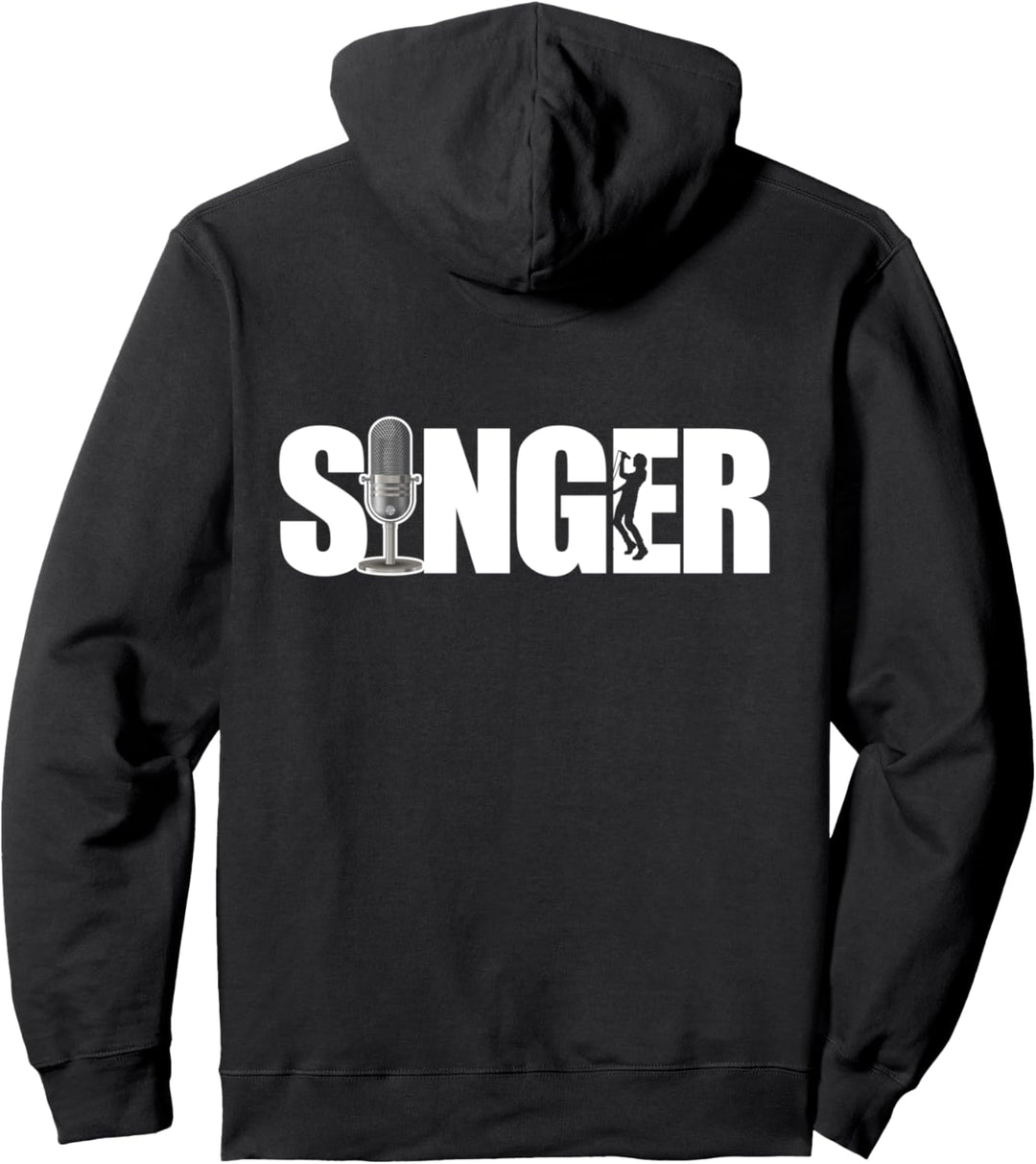 Singer Sänger Design Gesang und Band Pullover Hoodie