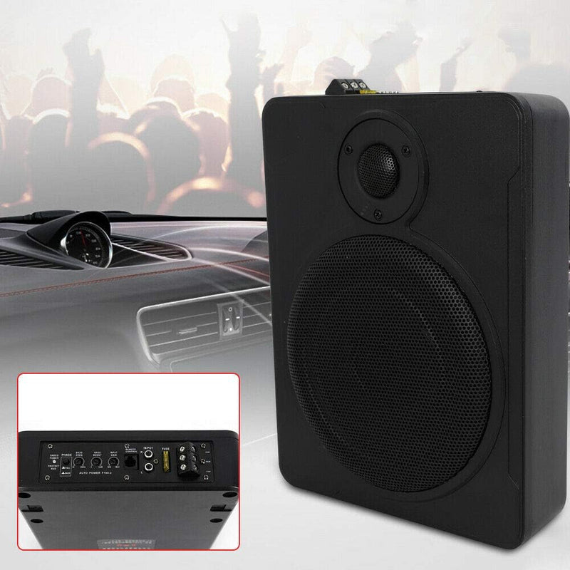 Lightakai 8-Zoll Auto subwoofer, 600W 12V Aluminum Ultradünner Auto Aktiv Untersitz Kompakt Subwoofe