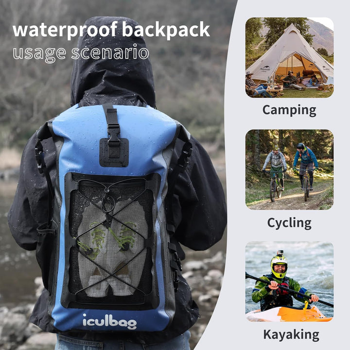Wasserfester Rucksack 30L/40l wasserdichte Taschen FüR Boote Strand Gadget BootszubehöR Dry Bag Wass