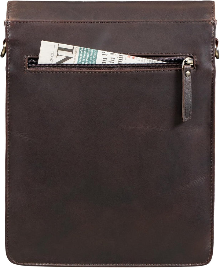 STILORD "Oxford Vintage Umhängetasche Leder Herren für 13 Zoll Tablet MacBooks und iPad Schultertasc