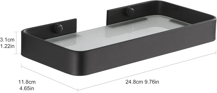 DUFU Duschkorb ohne Bohren Duschregal Selbstklebend Duschwanne mit rostfreiem Organizer Aufbewahrung