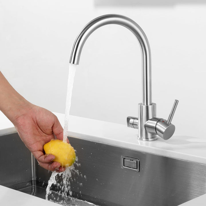 Tondiy Wasserhahn Küche für Geschirrspüler, Küchenarmatur mit 3/4 Zoll Anschlusss, Hochdruck Spültis