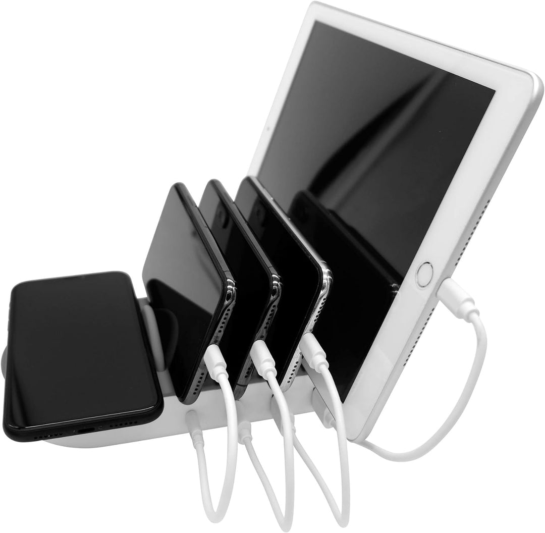 Xlayer Multi-Charger Ladestation 4 Port USB Ladegerät mit induktiver Qi-Ladefläche - Family Charger