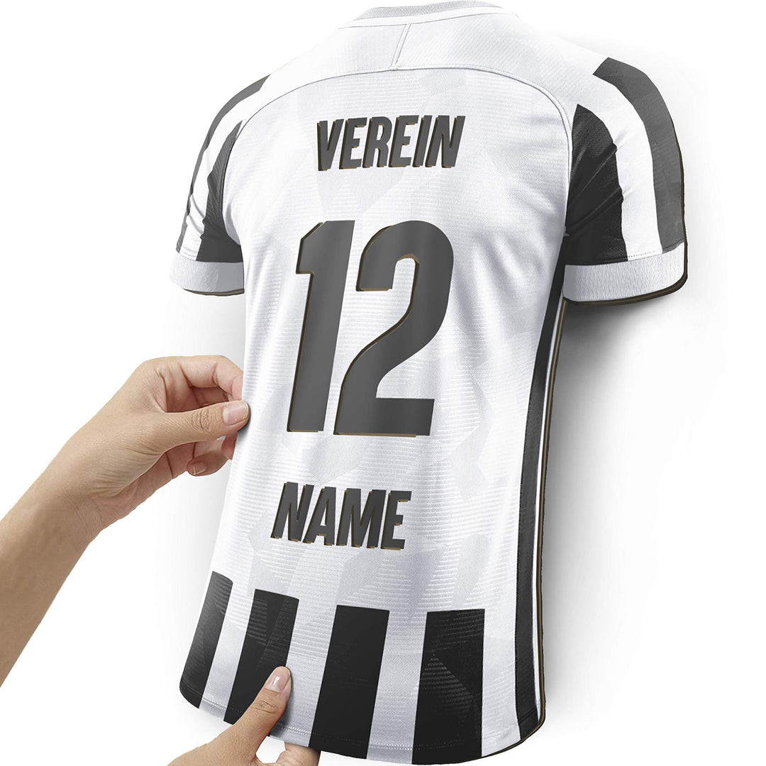 Elbeffekt Trikotlampe für Turin Fans aus Holz - personalisierbares Geschenk - schenke Dein individue