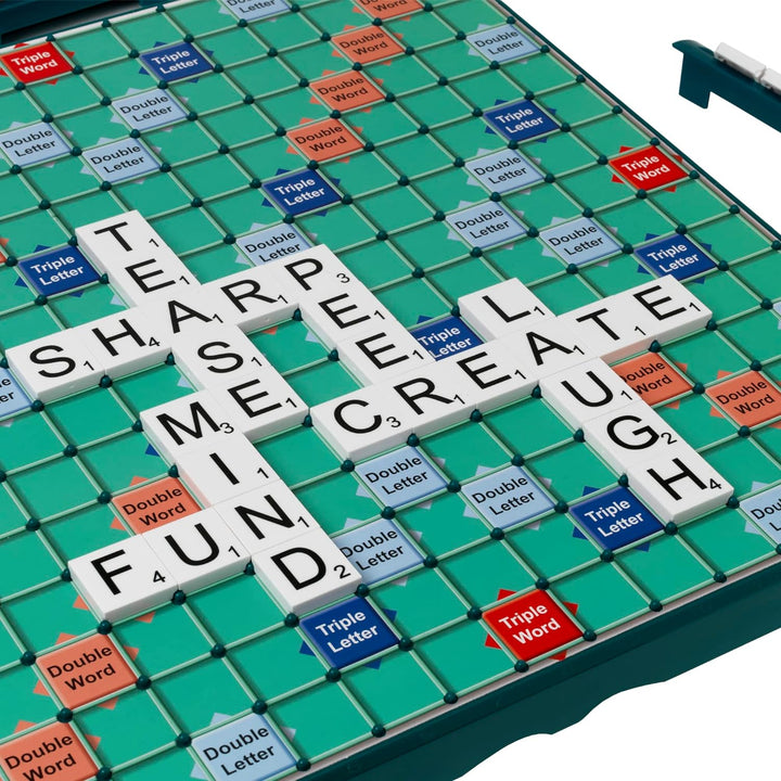 Ideal | Grosses Print Classic Scrabble: Extra grosses Brett mit klarem, grossgedrucktem Text und Buc