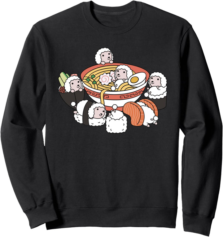 Ramen Sushi Pudel Hund Sweatshirt