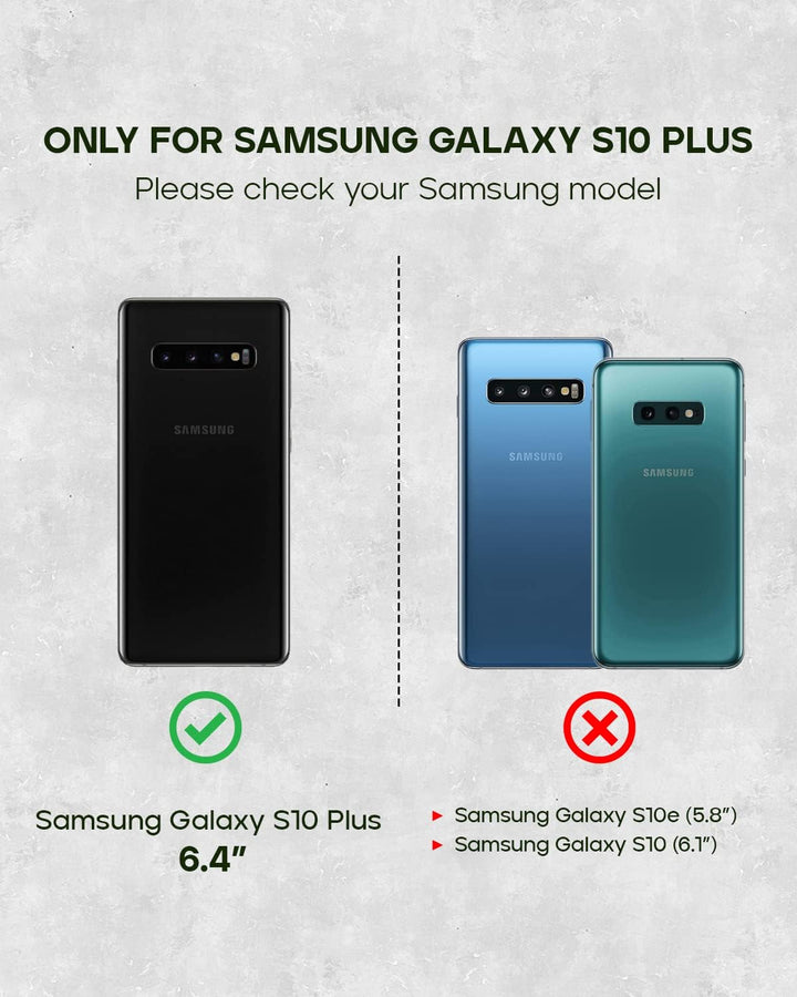 Porter Riley - Lederhülle für Samsung Galaxy S10 Plus. Premium Echtleder Standhülle/Cover/Brieftasch