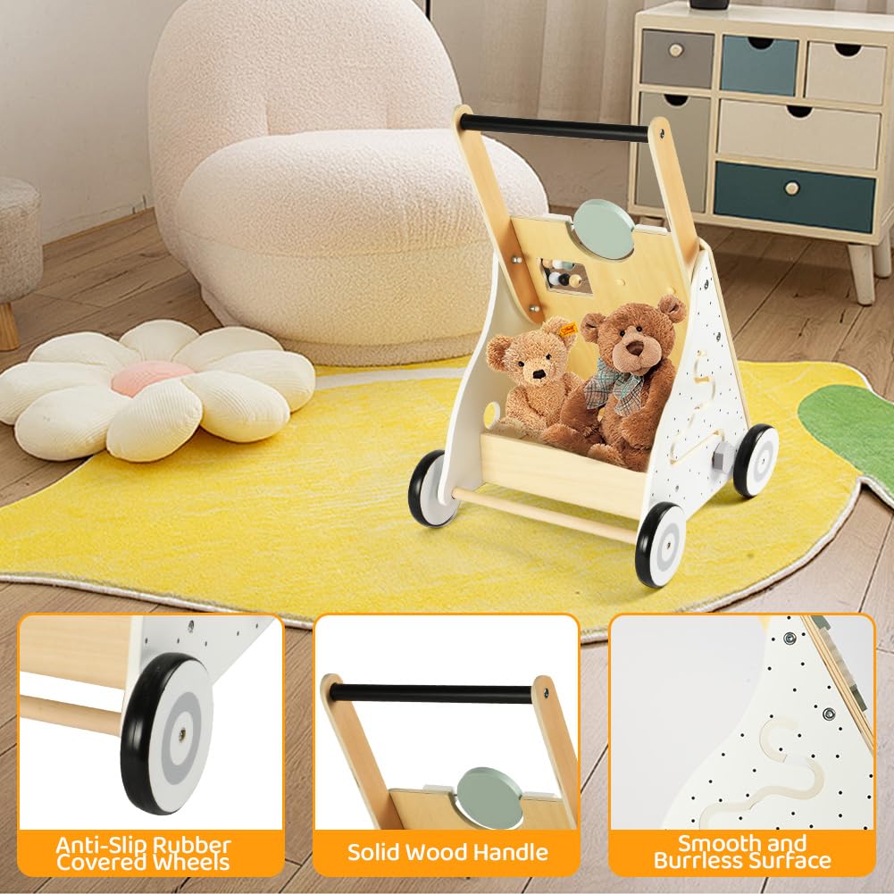 Lauflernwagen, Baby Spiel und Laufwagen mit regulierbarer Geschwindigkeit, Baby Walker Gehhilfe Abne