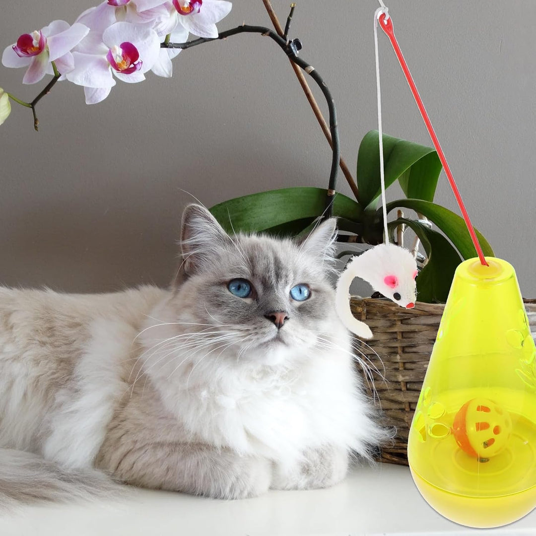Toddmomy Automatischer Leckerli Spender zur Selbstbeschäftigung für Katzen aus Kunststoff Interaktiv