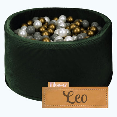 Flumi Personalisierte Bällebad Baby ab 1 Jahr - Bällepool Kinder 90x40cm mit 200 Bällebad Bälle ∅ 7c