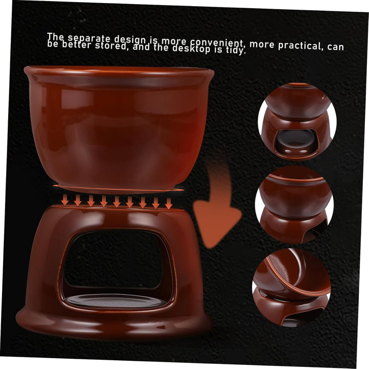 BESTonZON 1 Satz Keramikherd Käsefonduetopf Schmelztiegel Fonduetopf Aus Keramik Karamellfondue Butt