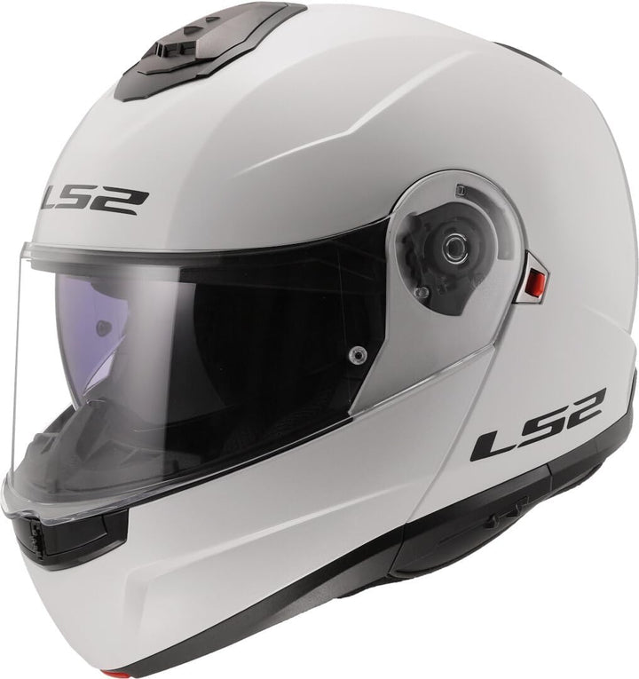 LS2, Casque modulable Moto Strobe II Gloss White, XXL BLANC XXL, BLANC XXL