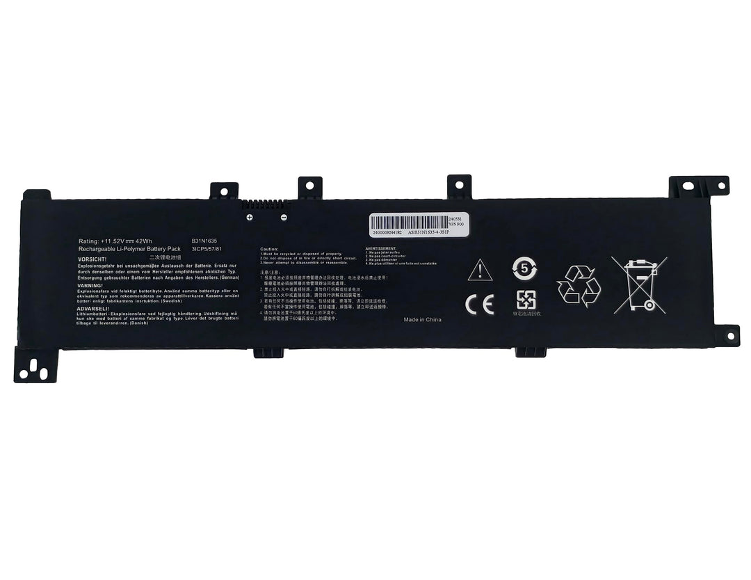 B31N1635 Akku für ASUS VivoBook A705U A705UA X705U X705UA X705UB X705UF X705UV X705UN X705UQ X705N X