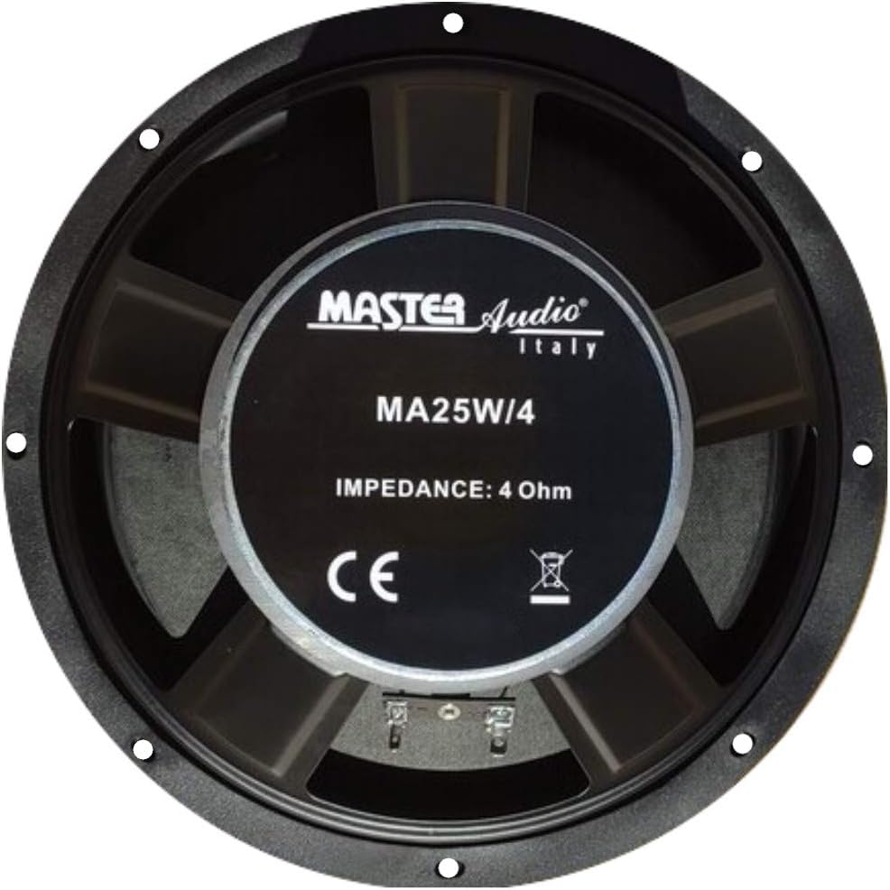 1 MASTER AUDIO MA25W/4 MA 25W/4 professioneller woofer tieftöner 25,00 cm 250 mm 10" 250 watt rms 50