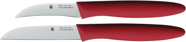 WMF Messerset, 2-teilig, mit Schälmesser und Gemüsemesser, Spezialklingenstahl, rot & Brotzeitmesser