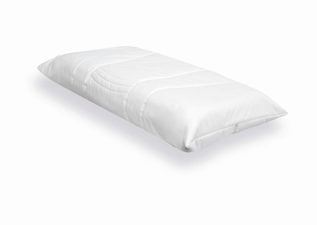 Grosana Nackenstützkissen Spring Kern Aquacell und Protector Bezug Weiss 62 X 31,5 X 12/10,5 cm