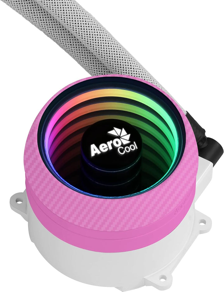 AeroCool MIRAGEL240PK, CPU-Flüssigkeitskühlung, 2x12cm ARGB-Lüfter, TDP 400W, Pink, MIRAGEL240PK
