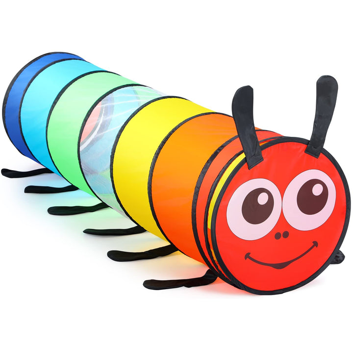 Wilwolfer Tunnel für Kinder - Spielzelt für Draussen mit Mesh-Seiten - 180cm Tunnel für Kinder motor