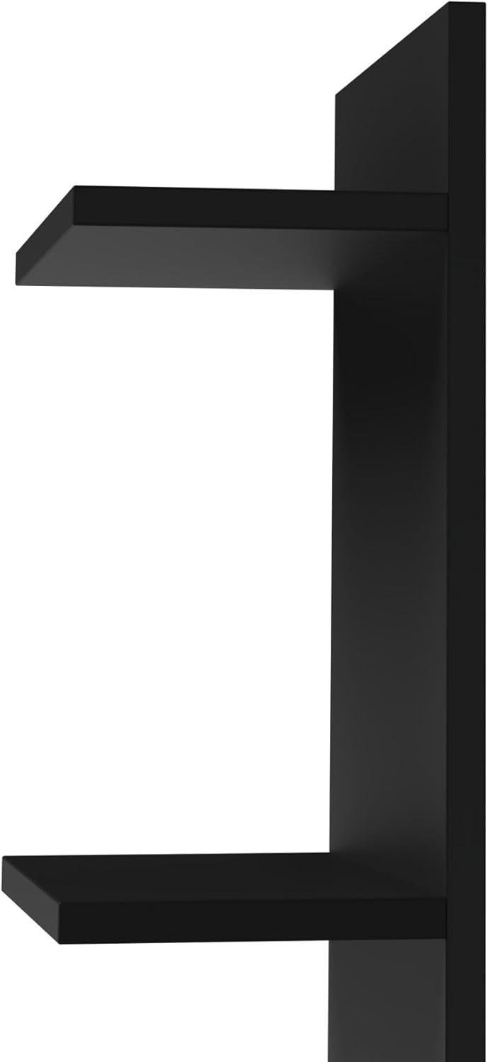 AKKE Hängeregal Wandregal - 80 x 40 cm Möbelplatte - Regal 3 Ebenen - Anthrazit, Anthrazit