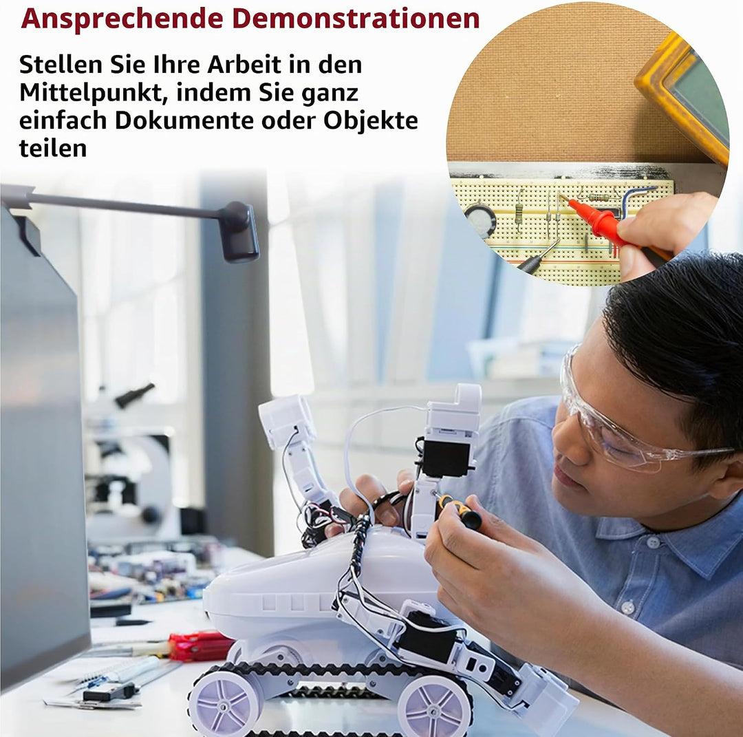CA Essential Webcam Flex (WC-Flex) – Multifunktions-HD-Webcam mit drei Montagepositionen, Mittelansi
