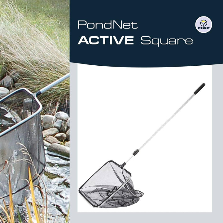 FIAP PondNet Active Square - 350 x 350 mm - Profi - Teichkescher - Kescher - Fischkescher - Teichzub