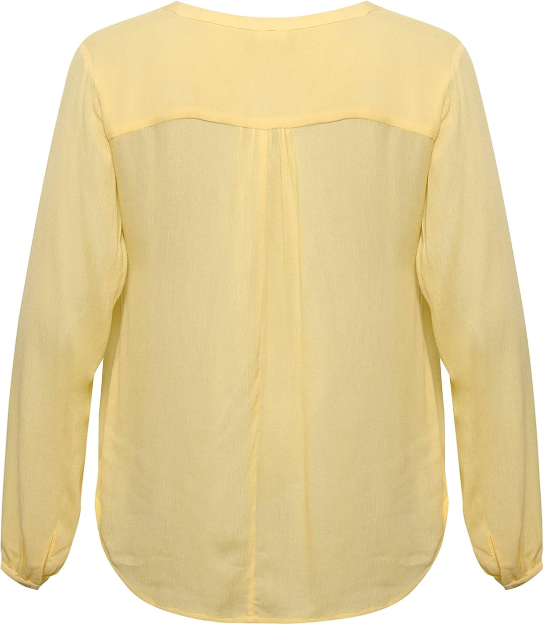 KAFFE CURVE Langarm-Bluse KCami Damen Bluse Langarm V-Ausschnitt Lassig Langarmshirt Grosse Grössen