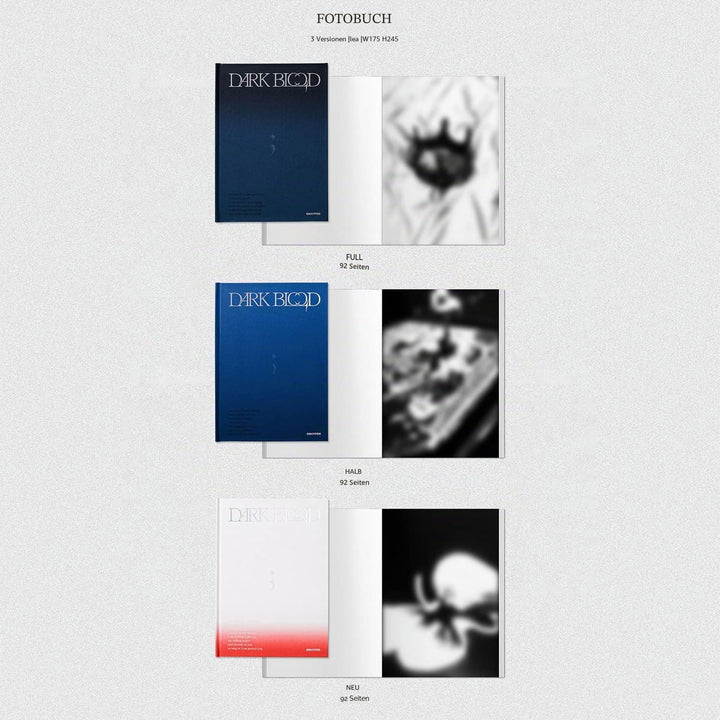 ENHYPEN - [DARK BLOOD] (HALF Ver.) Photo Book + CD-R + Photo Card + Message Photo Card + Sticker + P