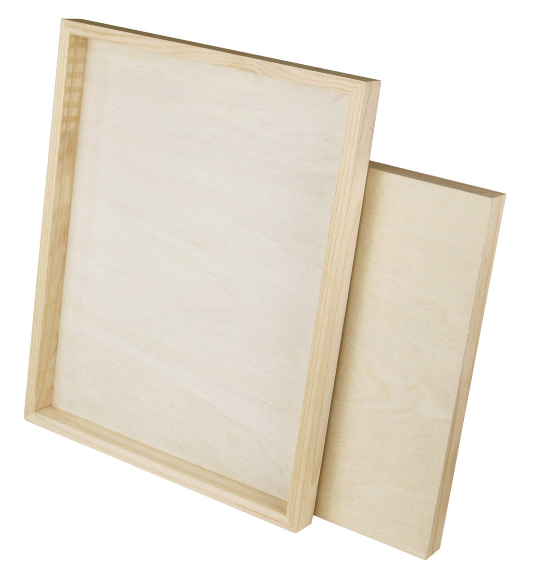 Paintersisters Malgrund aus Holz, 2 Stück je 40 x 50 cm, 3D Optik - 38mm stark, Malplatte aus Holz,