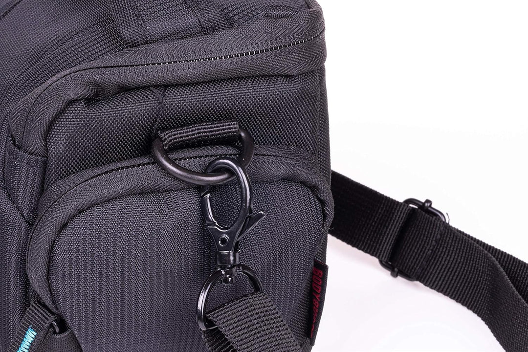 Bodyguard DSLM Foto/Kamera Tasche System L mit Zubehörfächern und Tragegurt - schwarz - passend für