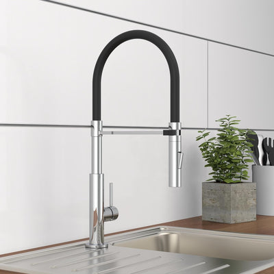 SCHÜTTE 79180 STILO Küchenarmatur mit ausziehbarer Brause, 360 Grad schwenkbarer Wasserhahn für die
