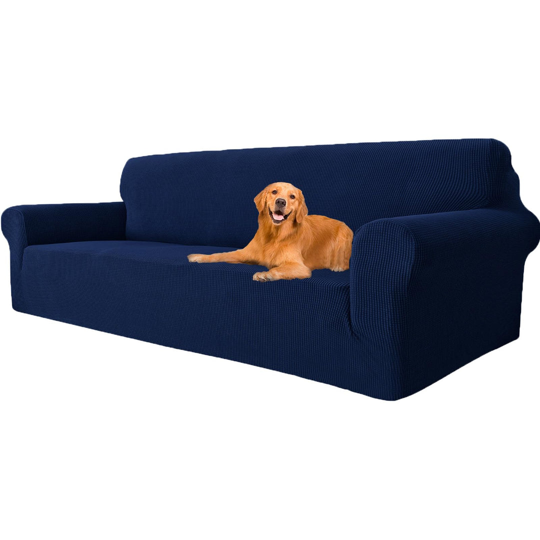 YSTELLAA Stretch Sofa überzug 4 Sitzer, Super Elastisch Sofabezug Mit Armlehnen Waschbarer, kratzfes