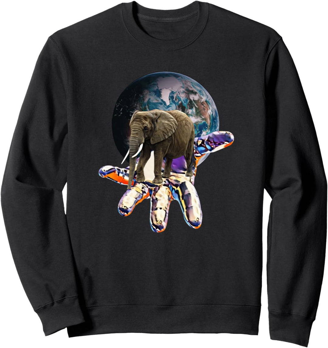 Elefant Motiv Afrika Elefanten Sweatshirt