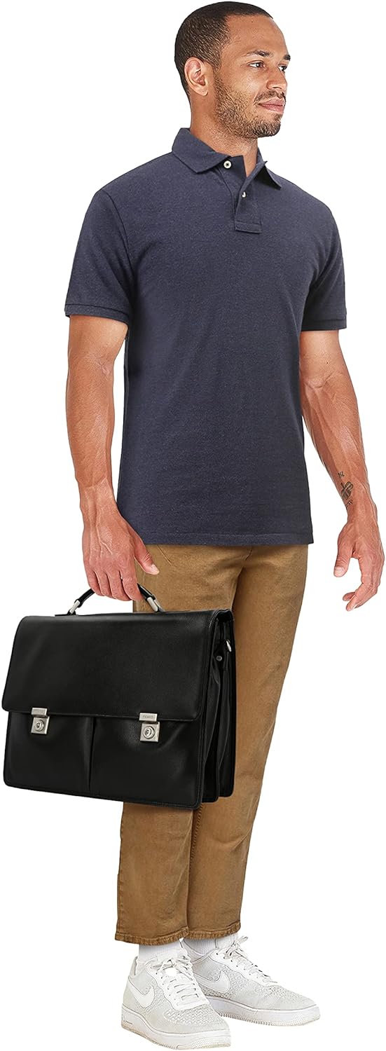 Picard, Männermappen, Aktentasche aus der Serie Aberdeen, in der Farbe Schwarz, aus robustem Leder,