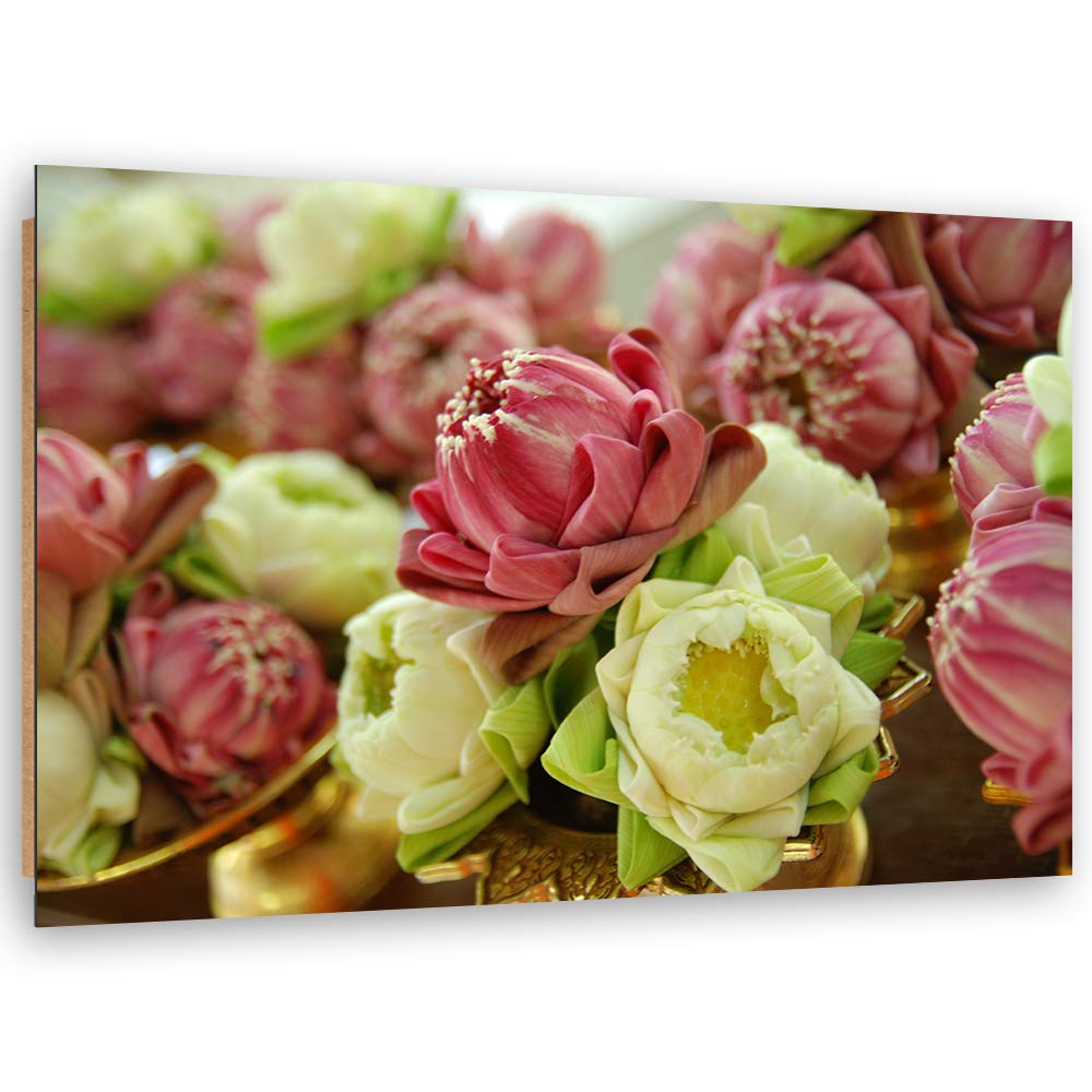 Feeby Wanddeko Blumen Bild Kunstdruck modern Pflanze mehrfarbig 80x60 cm Deko Paneel 80x60 cm mehrfa