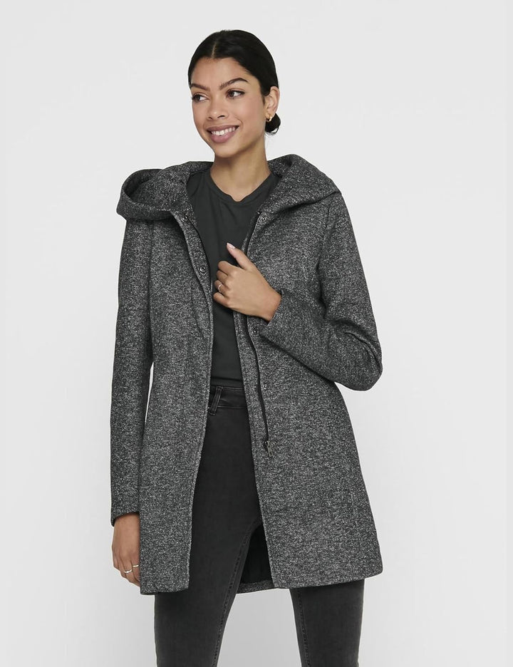 ONLY Female Mantel Klassischer XS Dark Grey Melange, XS Dark Grey Melange