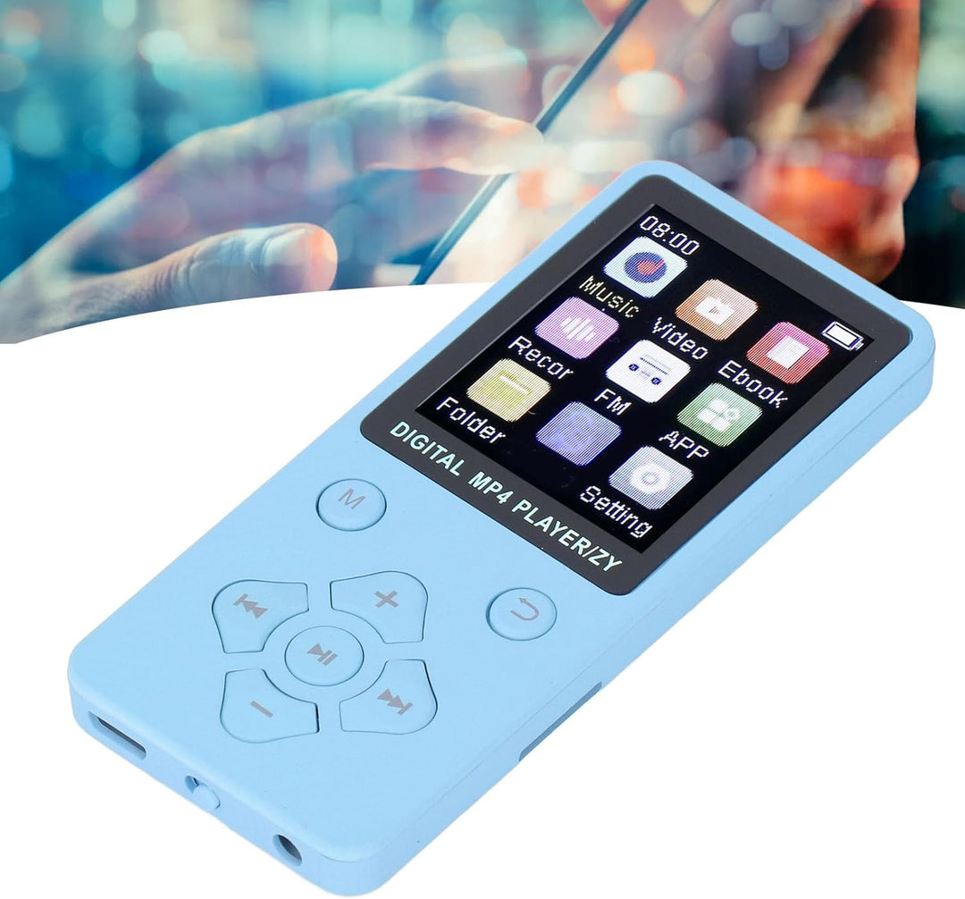 16 GB MP3-Player mit Bluetooth, HiFi-Sound, 1,8-Zoll-Bildschirm, Tragbarer Musik-Player mit Kopfhöre