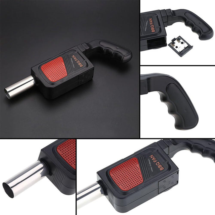 Bewinner Elektrisches BBQ Gebläse für Outdoor-Barbecue, Tragbares Handgehaltenes Grillzubehör mit Ko