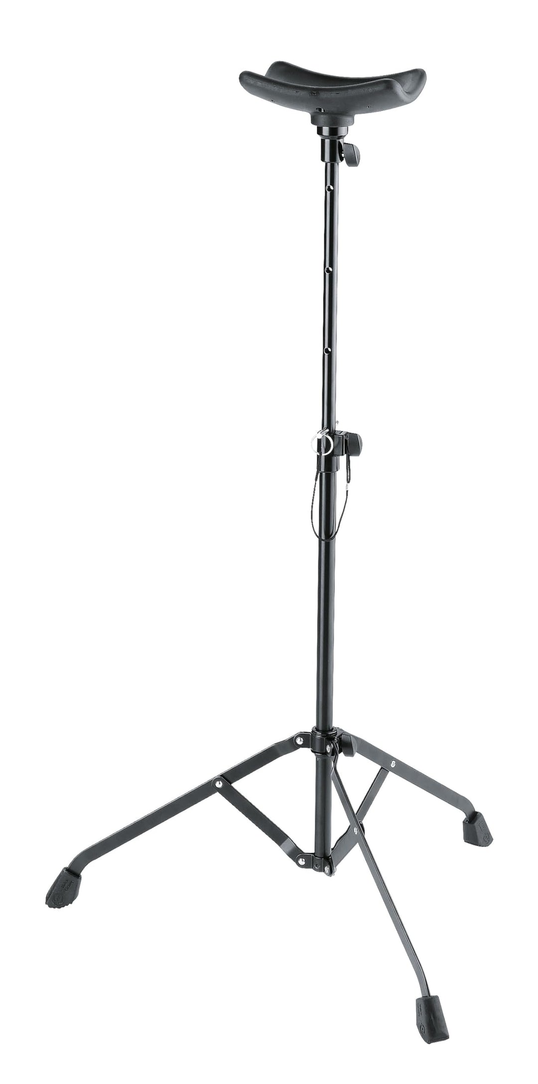 K&M 14951 Tuba-Spielständer Schwarz - Faltbare Fussstreben - Tragfähigkeit 10 kg - Von 65-114 cm - G