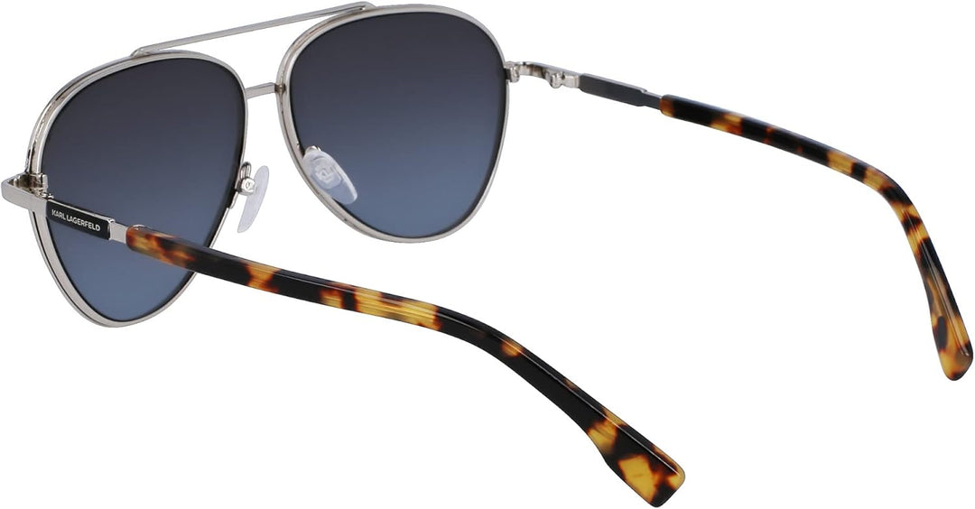 KARL LAGERFELD Herren Sunglasses, Silver Shiny