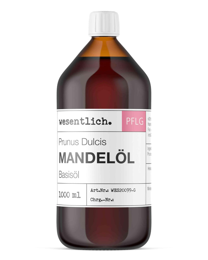 Mandelöl 1000ml - 100% reines Basisöl von wesentlich. - natürliche Pflege für Haut und Haar