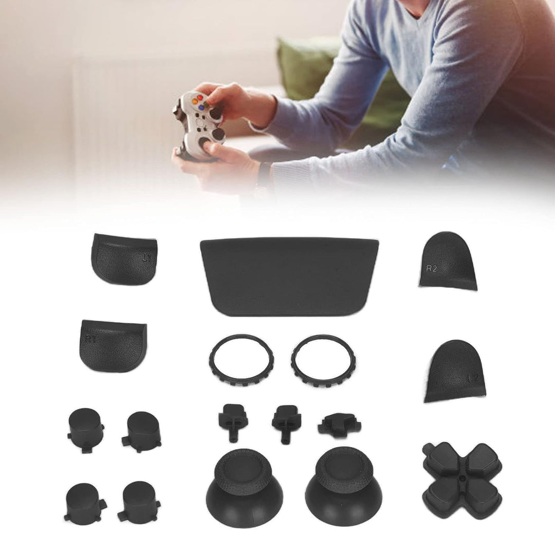 Game Controller Tasten, ABS L2 R2 Full Buttons Set Ersatz, Button Repair Kit Ersatztasten Fit für PS