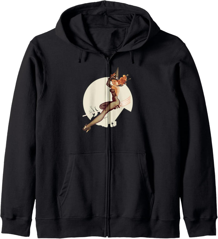 Pin up Girl Happy Halloween Vintage Retro Kapuzenjacke