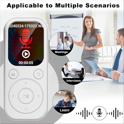 MP3-Player mit Bluetooth 5.4, 2,01 Zoll Bildschirm, Sprachaufzeichnung, 128 GB Erweiterbarer Speiche